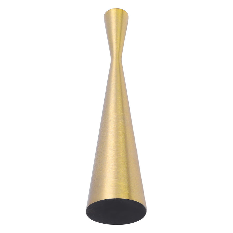 Geometric Candle Holder Aluminum Gold Taper Candlestick Holder Decor for 3cm Candle L 6 X 26.5cm / 2.36 X 10.43in