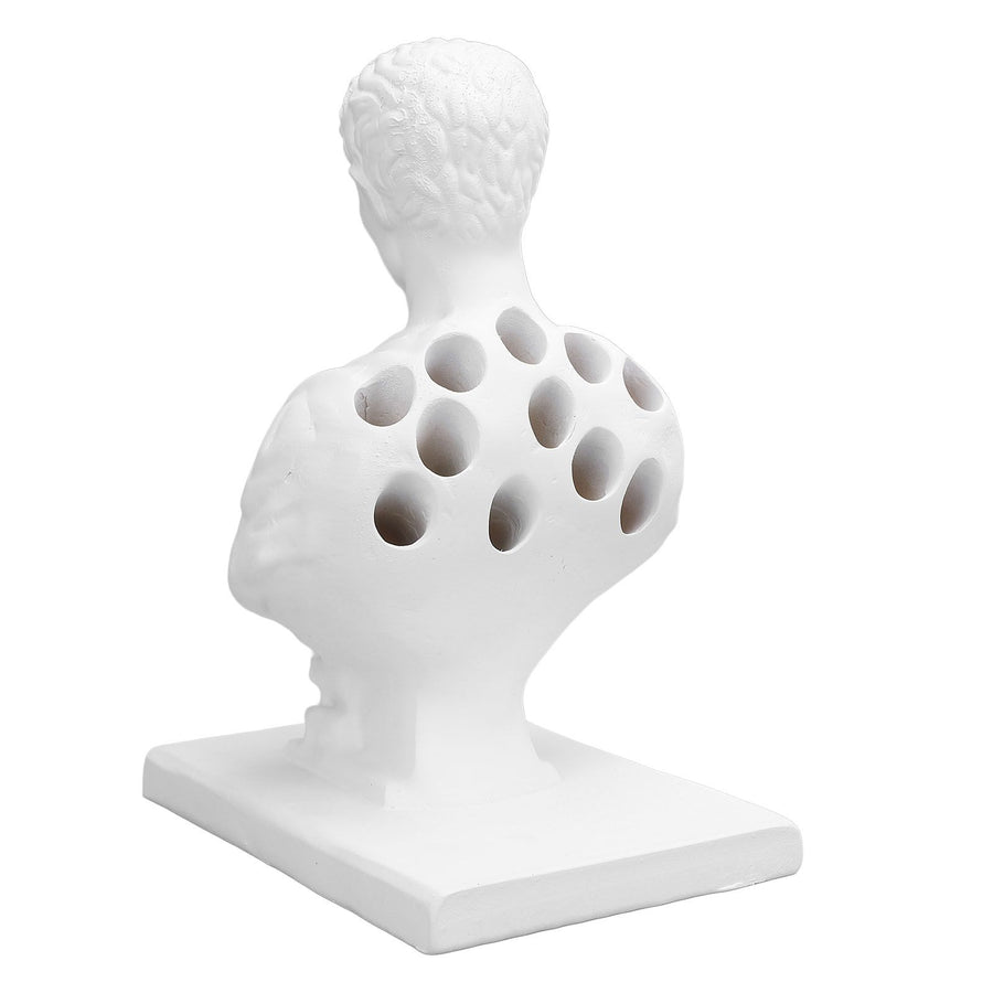 Bust Statue Pen Holder Multi Functional Resin Funny Sculpture Pencil Holder for Office Home