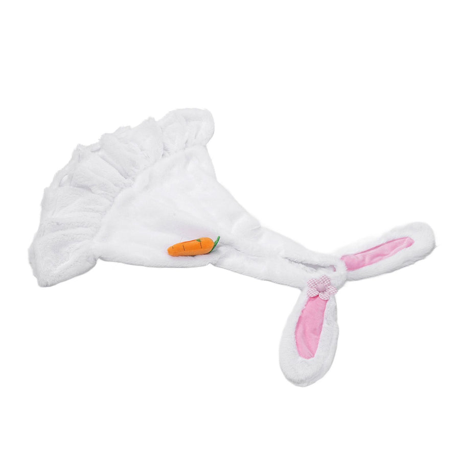 Lawn Goose Clothing Plush Cute Long Ear Easter Bunny Outfit for Goose White Rosy