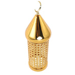 Gold Wind Lamp Handmade Retro Hollow Wind Lamp Iron Lantern for Wedding Party Decoration M
