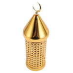 Gold Wind Lamp Handmade Retro Hollow Wind Lamp Iron Lantern for Wedding Party Decoration M
