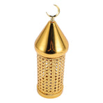 Gold Wind Lamp Handmade Retro Hollow Wind Lamp Iron Lantern for Wedding Party Decoration M