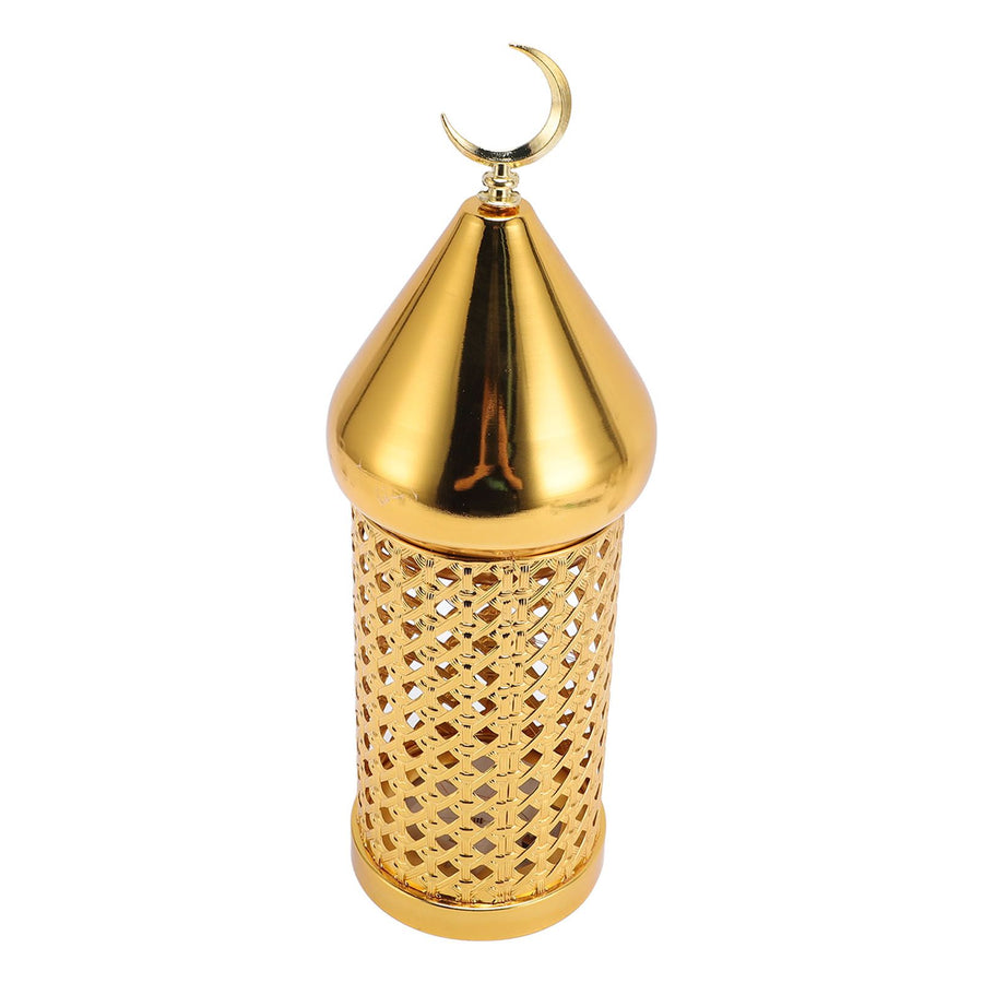 Gold Wind Lamp Handmade Retro Hollow Wind Lamp Iron Lantern for Wedding Party Decoration M
