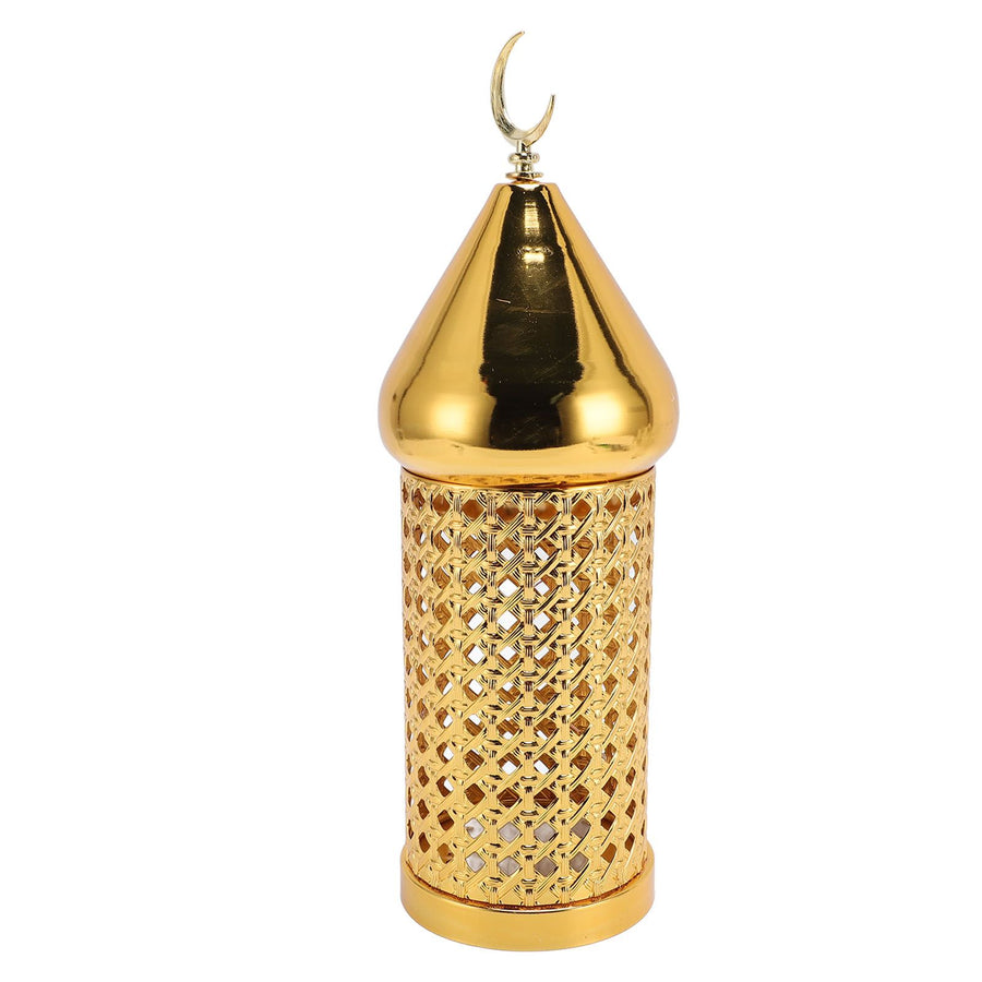 Gold Wind Lamp Handmade Retro Hollow Wind Lamp Iron Lantern for Wedding Party Decoration M