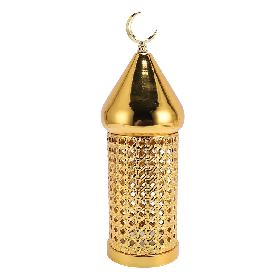 Gold Wind Lamp Handmade Retro Hollow Wind Lamp Iron Lantern for Wedding Party Decoration M