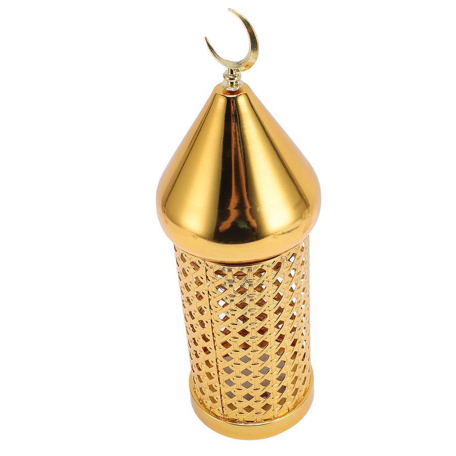 Gold Wind Lamp Handmade Retro Hollow Wind Lamp Iron Lantern for Wedding Party Decoration M