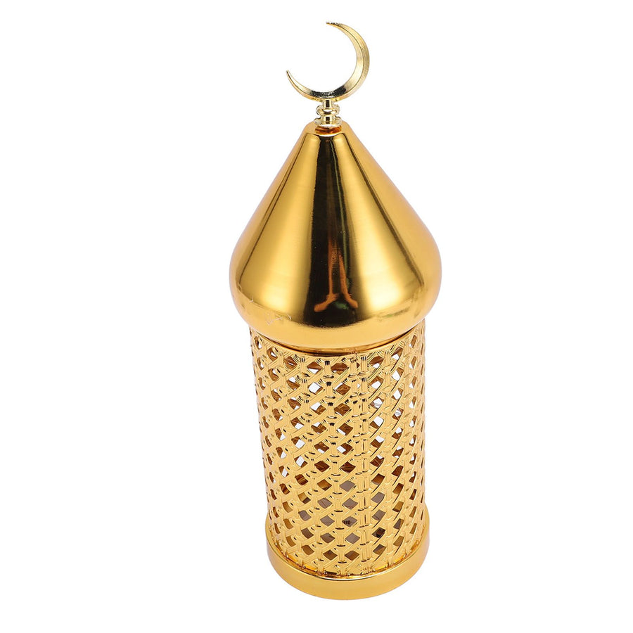 Gold Wind Lamp Handmade Retro Hollow Wind Lamp Iron Lantern for Wedding Party Decoration M