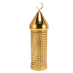 Gold Wind Lamp Handmade Retro Hollow Wind Lamp Iron Lantern for Wedding Party Decoration L