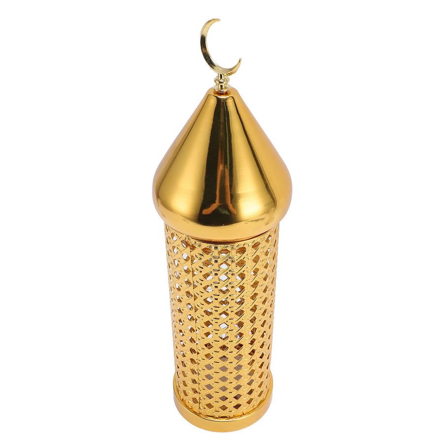 Gold Wind Lamp Handmade Retro Hollow Wind Lamp Iron Lantern for Wedding Party Decoration L