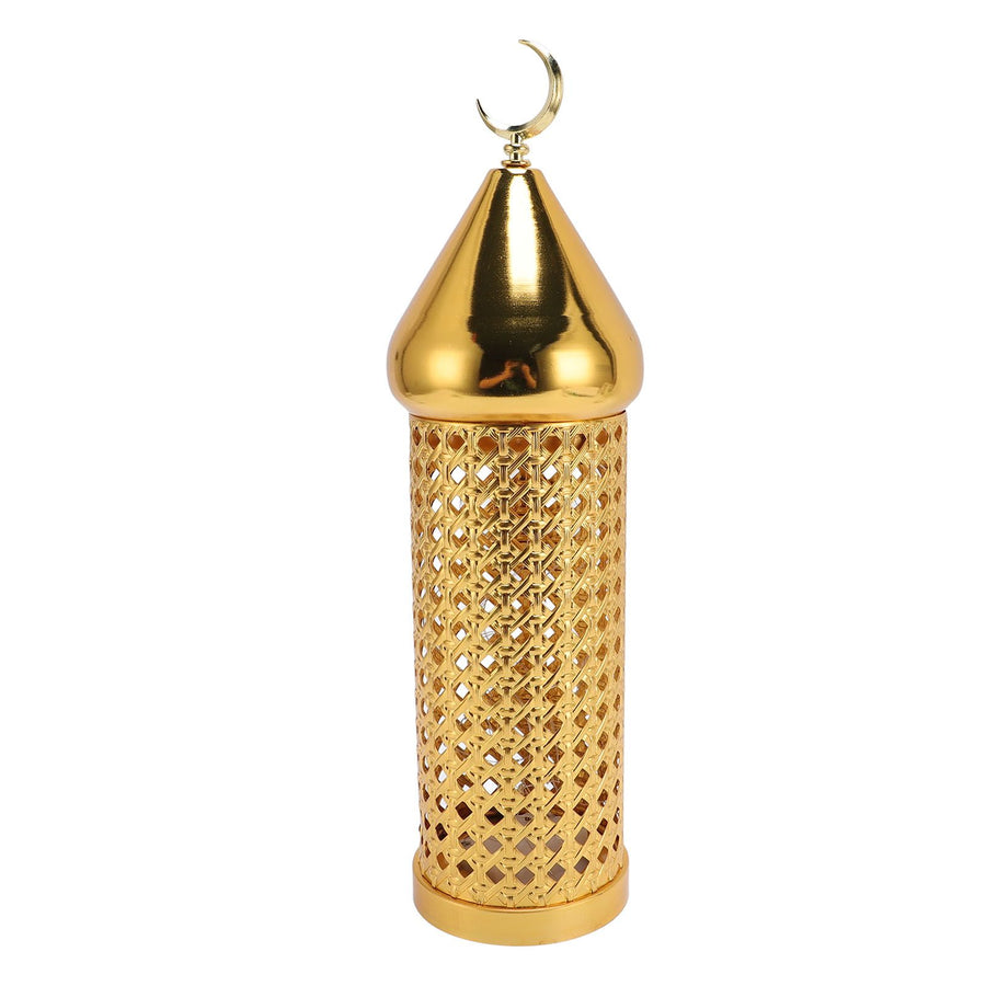 Gold Wind Lamp Handmade Retro Hollow Wind Lamp Iron Lantern for Wedding Party Decoration L