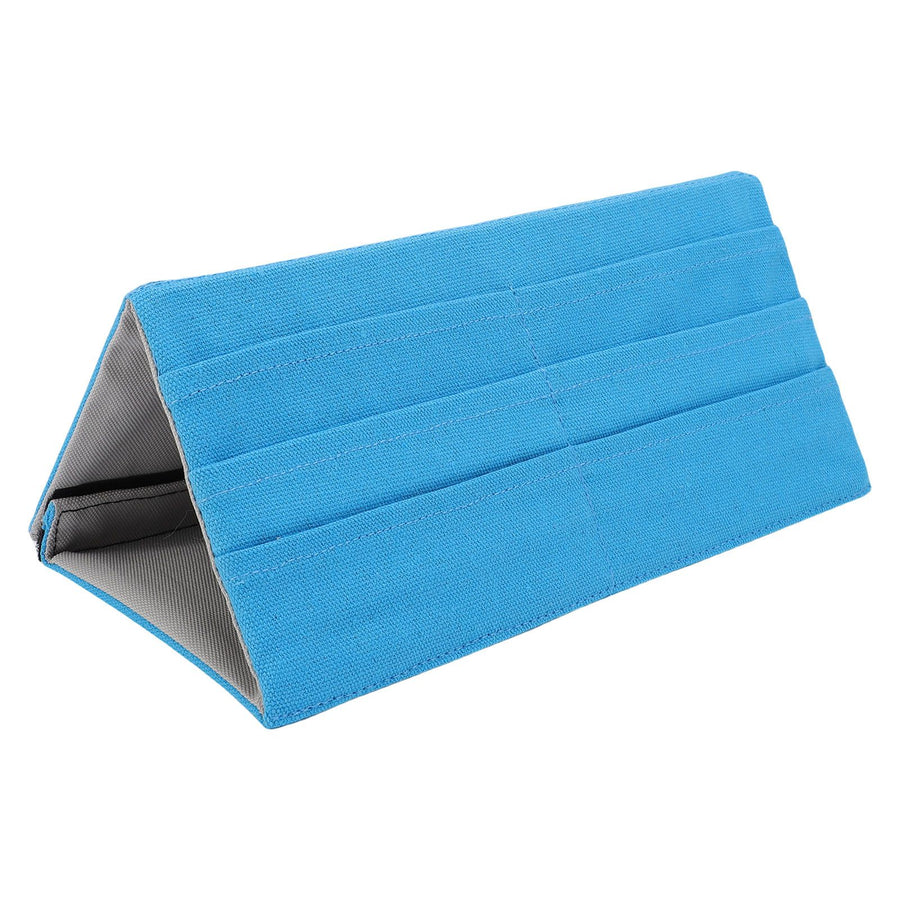 Poker Card Holder Fabric Folding Multi Layered Stylish Game Card Rack Tabletop Stand Blue