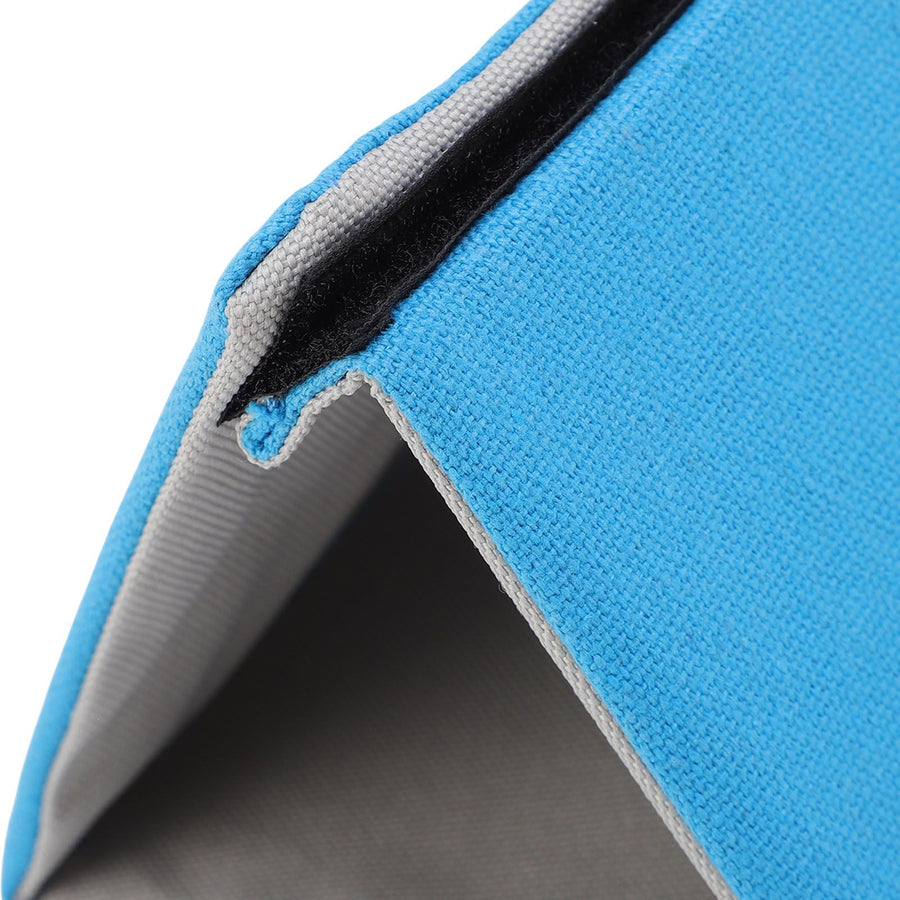 Poker Card Holder Fabric Folding Multi Layered Stylish Game Card Rack Tabletop Stand Blue