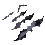 140 Pcs Bats Wall Decor Spooky Black 3D Bat Stickers with Backing Sheets for Home Party