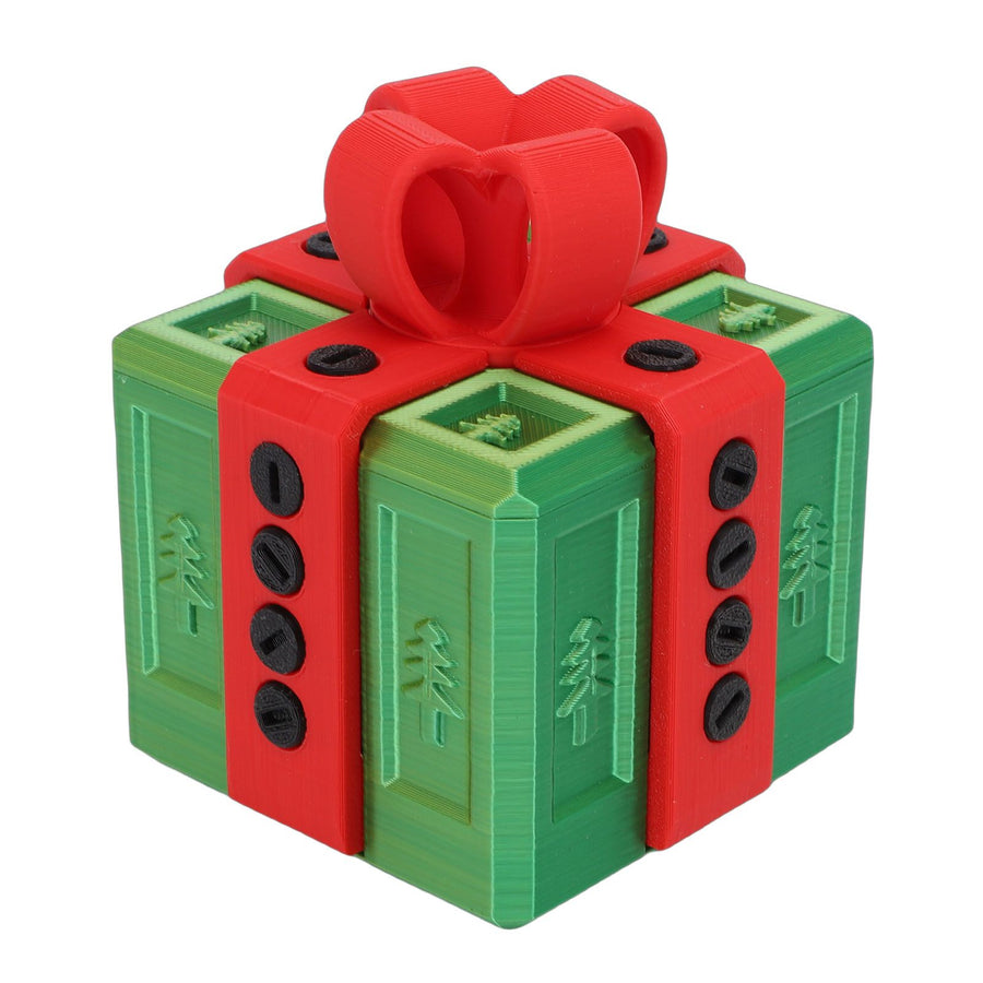 Annoying Nested Screw Gift Box 3D Printed Reusable Funny Prank Gift Box for Birthday Holiday Green Red