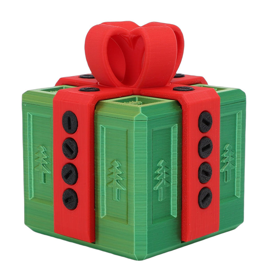 Annoying Nested Screw Gift Box 3D Printed Reusable Funny Prank Gift Box for Birthday Holiday Green Red