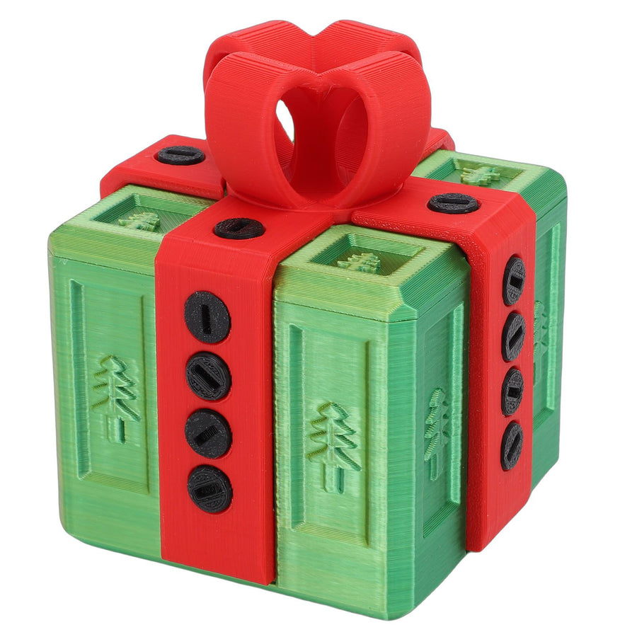 Annoying Nested Screw Gift Box 3D Printed Reusable Funny Prank Gift Box for Birthday Holiday Green Red