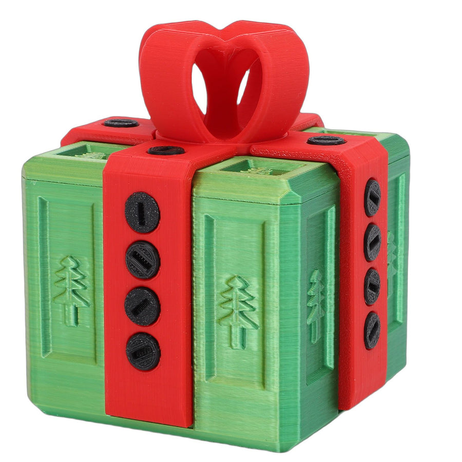 Annoying Nested Screw Gift Box 3D Printed Reusable Funny Prank Gift Box for Birthday Holiday Green Red