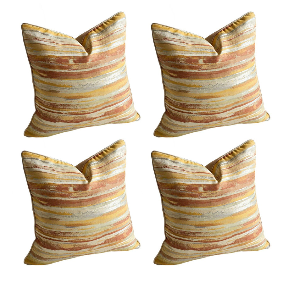 4pcs Decorative Throw Pillow Covers Rustic Farmhouse Boho Style Pillowcases for Living Room Couch Sofa Bed Home Decor Yellow 50.8x30.5cm/20x12in