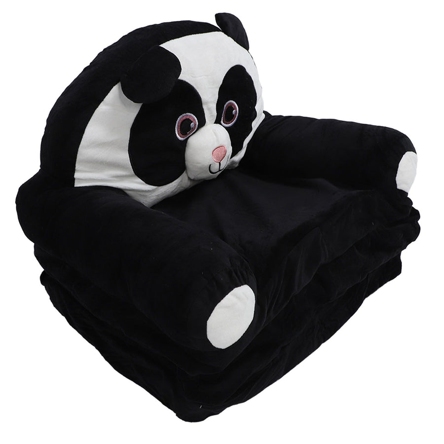 Foldable Kids Sofa Cute Cartoon Design Short Plush Soft Comfortable Portable Children Couch for Home Panda