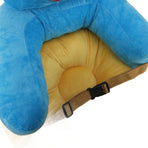Learning Sitting Chair Prevents Falls Adjustable Angle Portable Safe Super Soft Plush Baby Support Seat Blue Horse