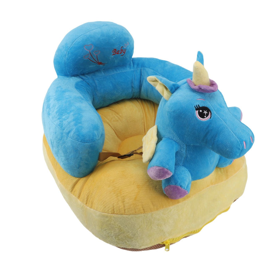 Baby Support Sofa Adjustable Angle Stable Electric Infant Sit Up Chair Floor Seat Plush Lounger for Household Horse