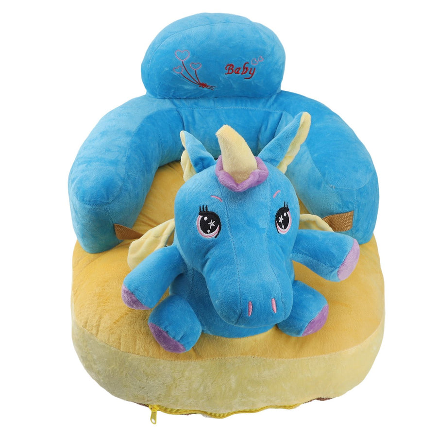 Baby Support Sofa Adjustable Angle Stable Electric Infant Sit Up Chair Floor Seat Plush Lounger for Household Horse