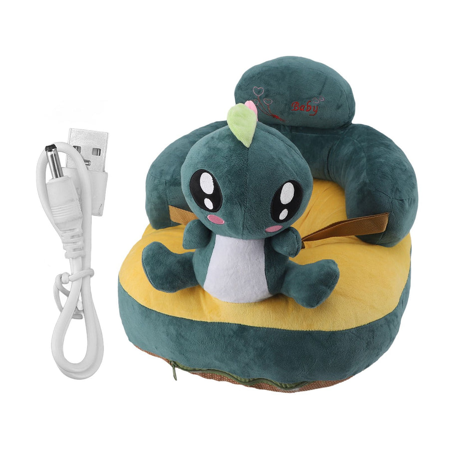 Baby Support Sofa Adjustable Angle Stable Electric Infant Sit Up Chair Floor Seat Plush Lounger for Household Dragon