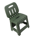 Folding Step Stool PP Thickened Portable Small Kids Step Stool with Handle for Outdoor Camping Fishing Picnic Green L