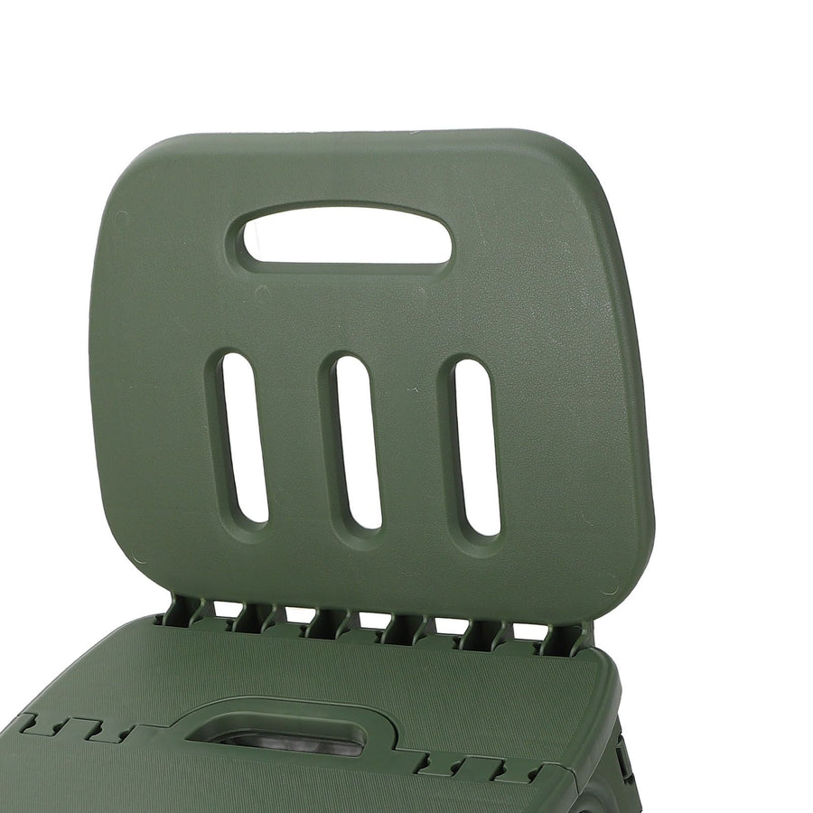 Folding Step Stool PP Thickened Portable Small Kids Step Stool with Handle for Outdoor Camping Fishing Picnic Green L