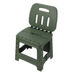 Folding Step Stool PP Thickened Portable Small Kids Step Stool with Handle for Outdoor Camping Fishing Picnic Green L