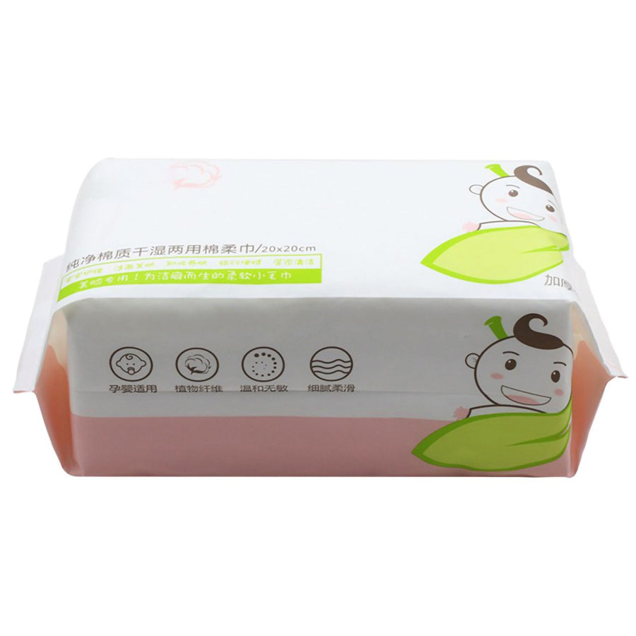 60Pcs Bag Skin Friendly Wet and Dry Dual Use Cotton Tissue Disposable Portable Tissue Paper