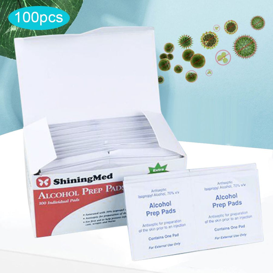 100Pcs Portable Disposable Non Woven Wipe Pad Cleaning Pads Wet Paper