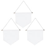 3pcs Pin Wall Display Blank Banners Badge Lapel Brooch Display Pendant Home Decoration AccessoriesWhite M