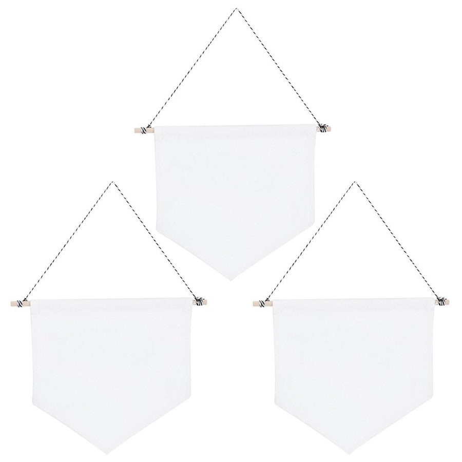 3pcs Pin Wall Display Blank Banners Badge Lapel Brooch Display Pendant Home Decoration AccessoriesWhite M