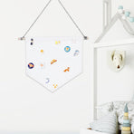 3pcs Pin Wall Display Blank Banners Badge Lapel Brooch Display Pendant Home Decoration AccessoriesWhite M