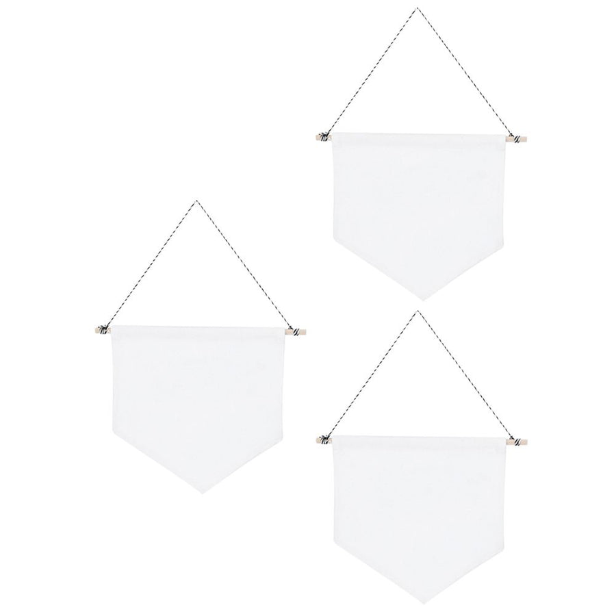 3pcs Pin Wall Display Blank Banners Badge Lapel Brooch Display Pendant Home Decoration AccessoriesWhite M