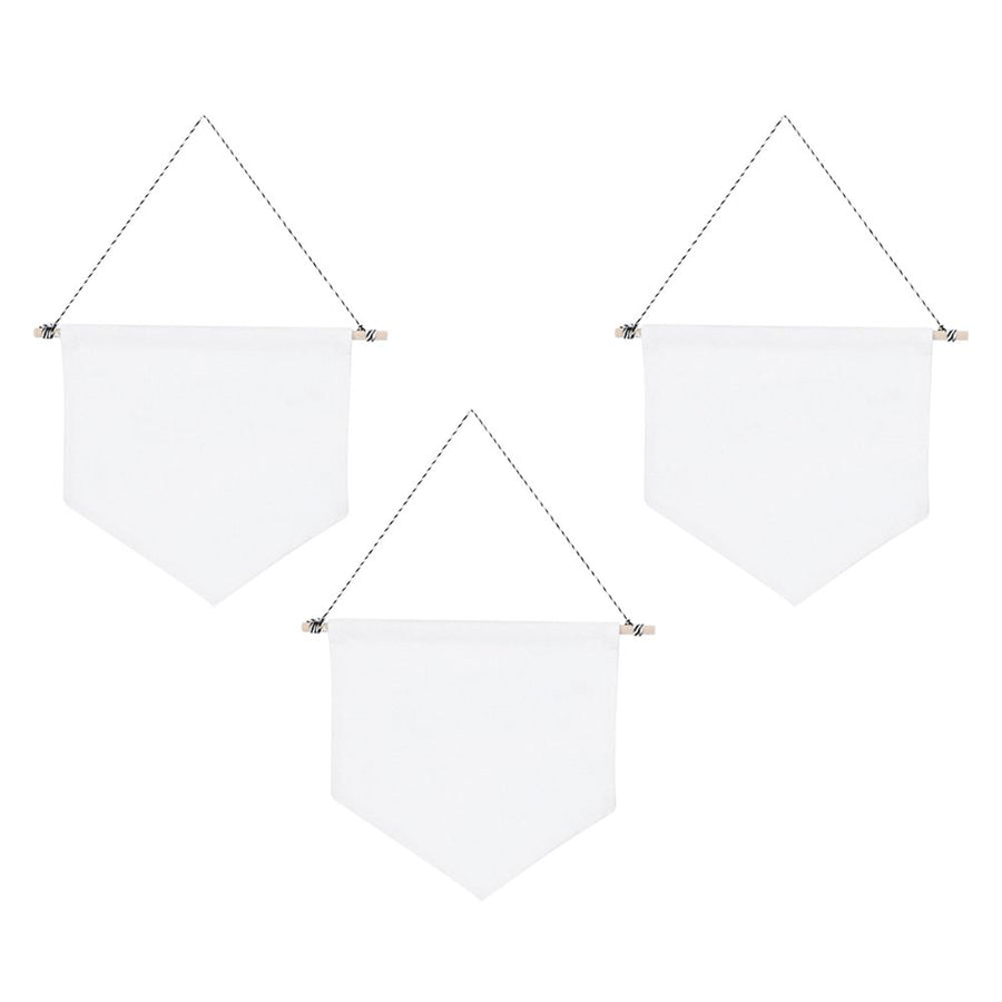 3pcs Pin Wall Display Blank Banners Badge Lapel Brooch Display Pendant Home Decoration AccessoriesWhite M