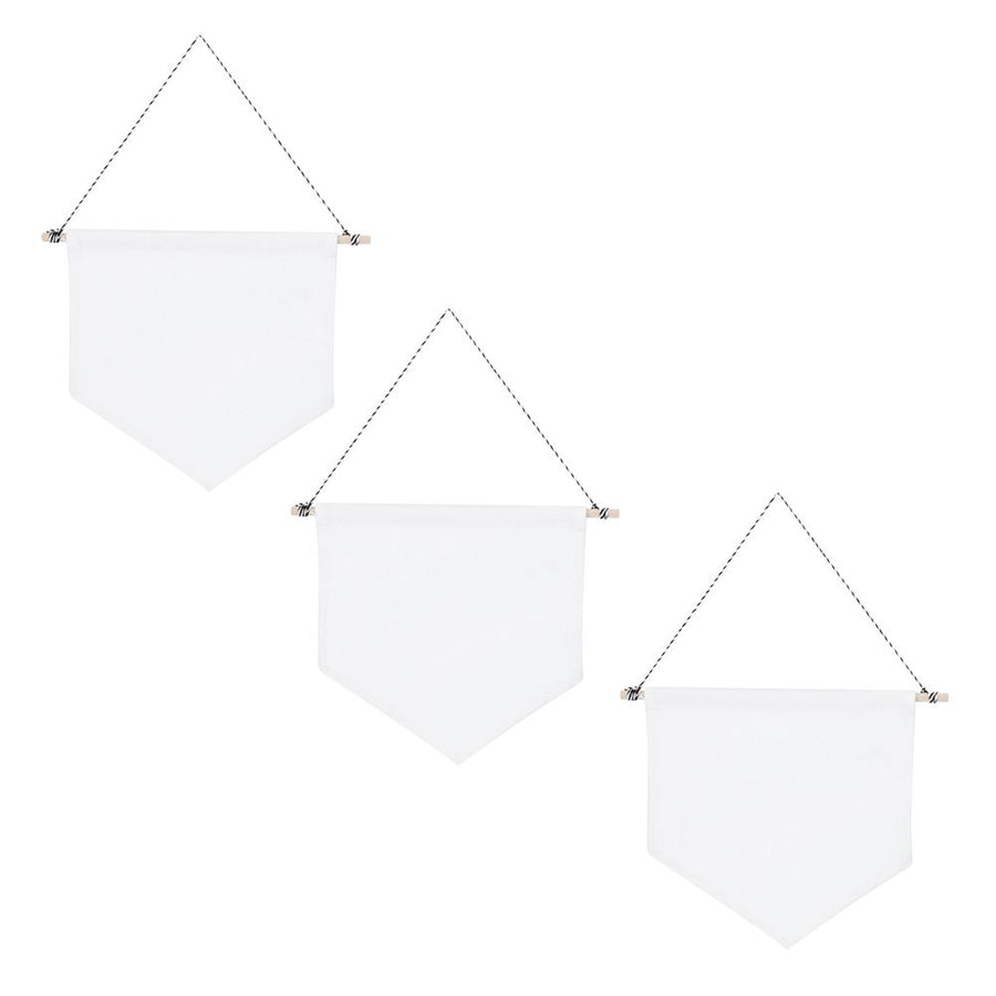 3pcs Pin Wall Display Blank Banners Badge Lapel Brooch Display Pendant Home Decoration AccessoriesWhite M