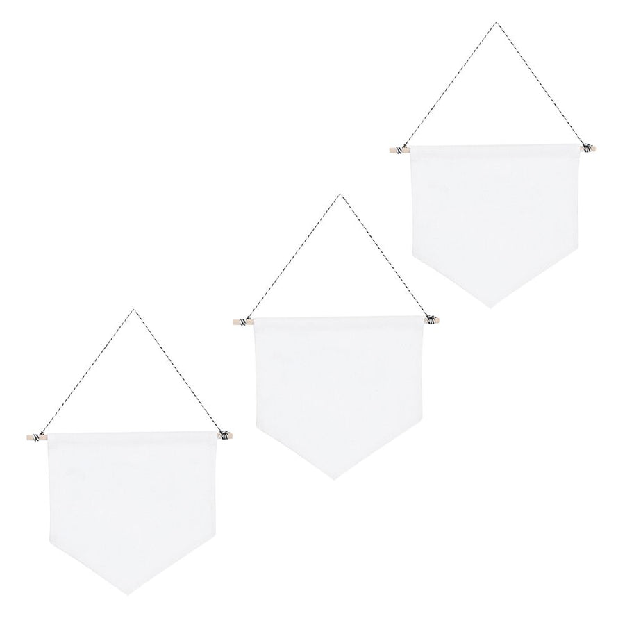 3pcs Pin Wall Display Blank Banners Badge Lapel Brooch Display Pendant Home Decoration AccessoriesWhite M