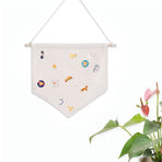 3pcs Pin Wall Display Blank Banners Badge Lapel Brooch Display Pendant Home Decoration AccessoriesBeige M