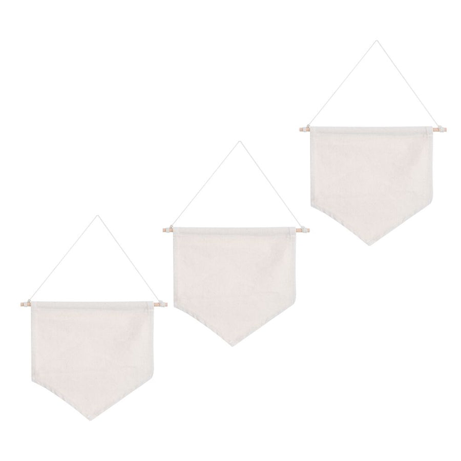 3pcs Pin Wall Display Blank Banners Badge Lapel Brooch Display Pendant Home Decoration AccessoriesBeige M