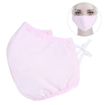 3Pcs Washable Cotton Face Cover Dust Proof Breathable Mouth Muffle for Adult Men Women Use(Pink )