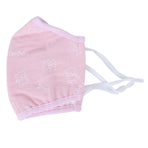 2Pcs Daily Dust Proof Mouth Muffle Breathable Cotton Anti-Smog Face Protection Children Use(Pink Printing )
