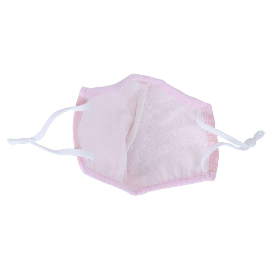 2Pcs Daily Dust Proof Mouth Muffle Breathable Cotton Anti-Smog Face Protection Children Use(Pink Printing )