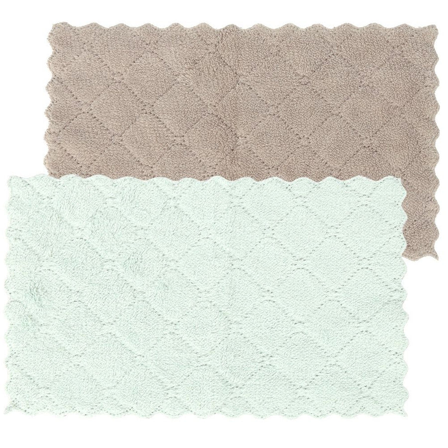 8pcs Soft Double-Sided Cleaning Cloth Water Absorption Dish Towel Kitchen Cleaning Tool