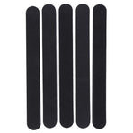5pcs Sanding Nail File Double Sided Round Head Nail File Salon Nail Art Tool Black