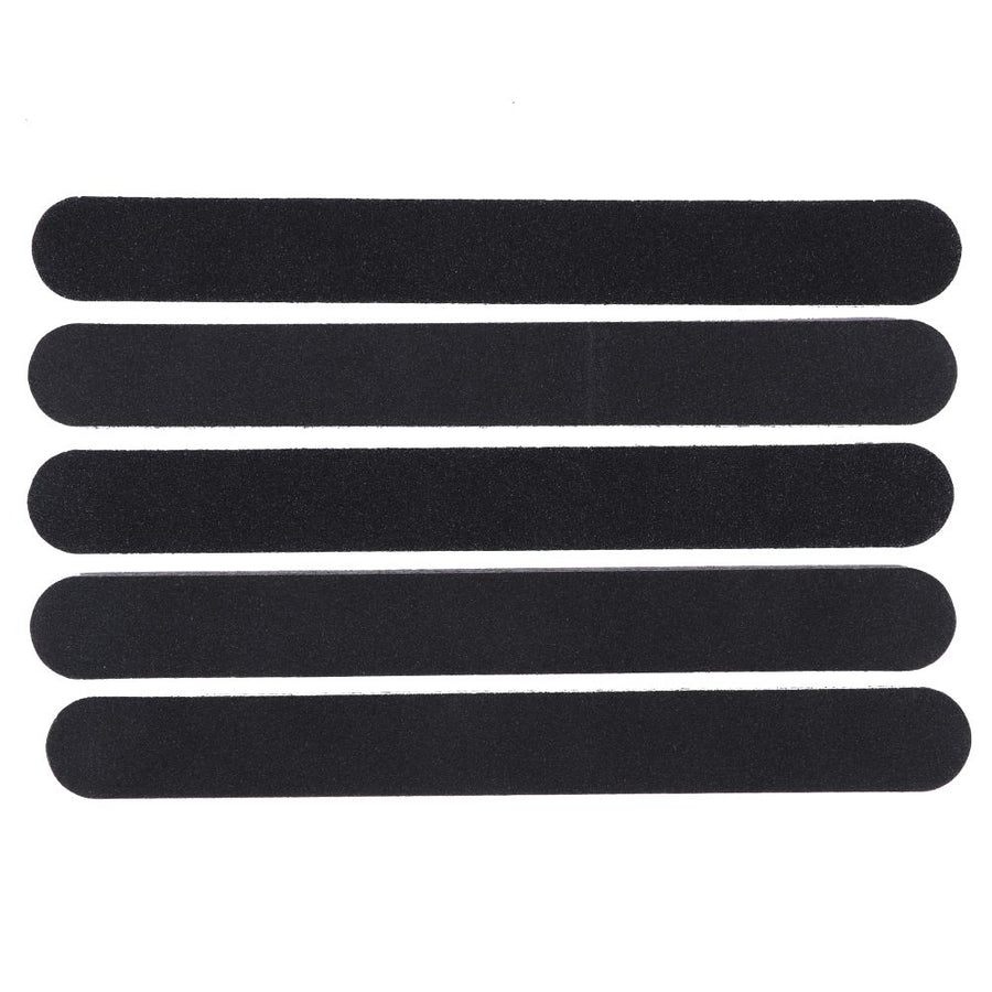 5pcs Sanding Nail File Double Sided Round Head Nail File Salon Nail Art Tool Black