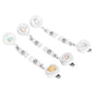 6pcs Retractable Badge Holder Cute Animal Pattern 360° Degree Rotating Clip for ID Name Tag Card