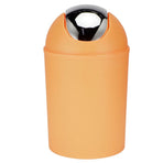 Mini Flip Lid Home Living Room Bedroom Desktop Bedside Plastic Trash Can Garbage BinOrange