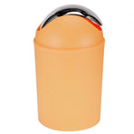 Mini Flip Lid Home Living Room Bedroom Desktop Bedside Plastic Trash Can Garbage BinOrange